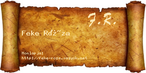 Feke Róza névjegykártya